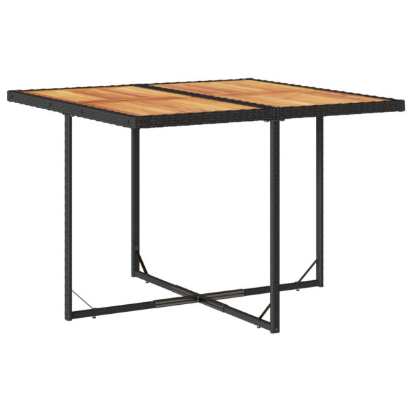 Set de comedor de jardín 9 pzas y cojines ratán sintético negro M 3