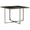 Set comedor jardín 9 pzas y cojines ratán sintético gris 3