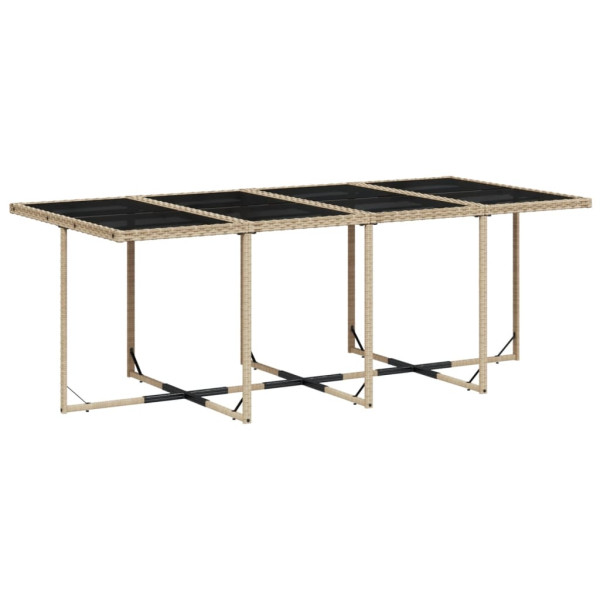 13 pcs conjunto de jantar p/ jardim com almofadões vime PE bege M 3