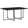 Set de comedor de jardín 7 pzas y cojines ratán sintético negro 4
