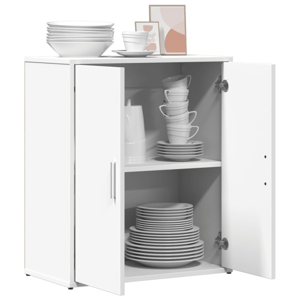 Aparador de madera de ingeniería blanco 60x31x70 cm M 4