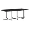 Set comedor de jardín con cojines 13 pzas ratán sintético negro 3