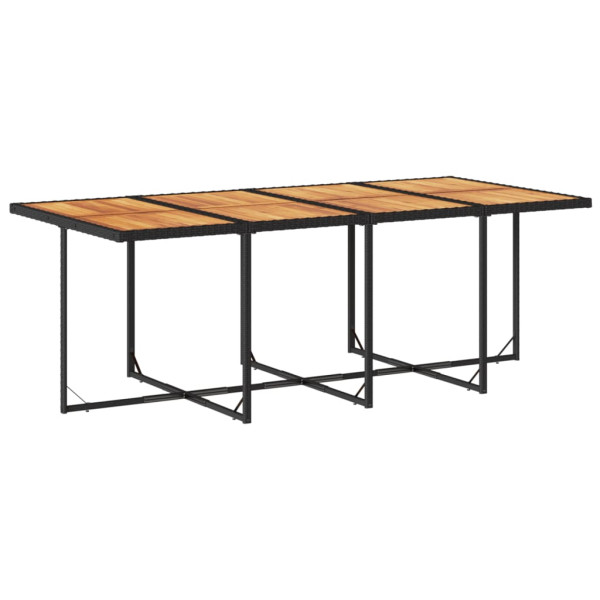 13 pcs conjunto de jantar p/jardim com almofadões vime PE preto M 4