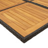 Set comedor de jardín con cojines 13 pzas ratán sintético negro 5