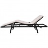 Espreguiçadeira com almofadão vime PE preto 5