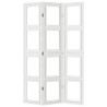 Biombo separador de 3 paneles madera maciza Paulownia blanco 5