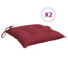 Almofadões móveis de paletes 2 pcs tecido oxford vermelho-tinto 2