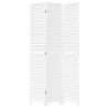Biombo separador de 3 paneles madera maciza Paulownia blanco 4