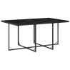 Set de comedor jardín 11 pzas con cojines ratán sintético negro 3