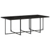 13 pcs conjunto de jantar p/jardim com almofadões vime PE preto 3