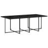 Set comedor de jardín con cojines 13 pzas ratán sintético negro 4