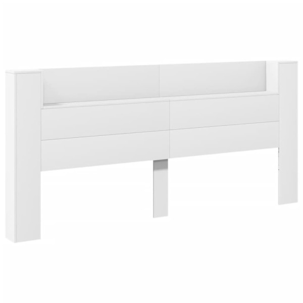 Armário de cabeceira com luzes LED 220x16.5x103.5 cm branco M 3