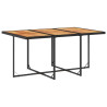 Set de comedor de jardín 7 pzas y cojines ratán sintético negro 4
