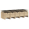 Set comedor de jardín 11 pzas con cojines ratán sintético beige 3