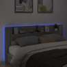 Cabecero de cama con luz LED gris Sonoma 220x16.5x103.5 cm 4