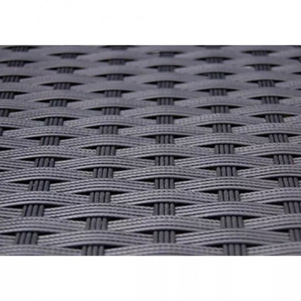 Set comedor de jardín 5 piezas y cojines ratán sintético negro M 5