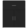 Aparador de madera de ingeniería negro 60x31x70 cm 5