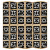 Biombo separador 6 paneles madera maciza Paulownia marrón negro 4