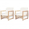 Cadeiras de jardim 2 pcs com almofadões e almofadas bambu 1