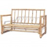 4 pcs conjunto lounge p/ jardim com almofadas bambu 4