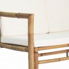 4 pcs conjunto lounge p/ jardim com almofadas bambu 5