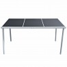 Mesa de jardim 150x90x74 cm preto aço 2
