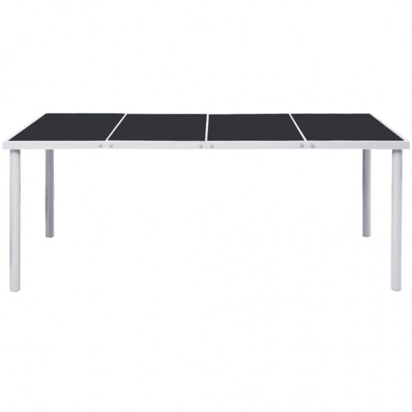Mesa de jardim 190x90x74 cm preto aço M 2