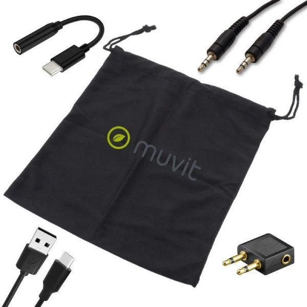 Auriculares inalámbricos muvit mchph0011/ con micrófono/ bluetooth/ negros M 5
