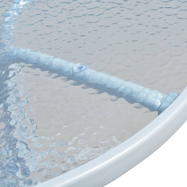 Mesa y sillas bistró de jardín 3 piezas acero negro M 3