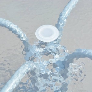 Juego de comedor de jardín 5 piezas de acero negro H