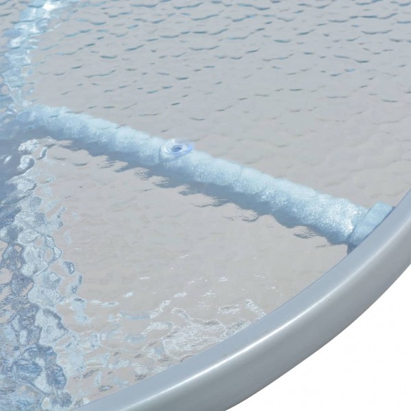 Juego de comedor de jardín 5 piezas de acero negro M 4