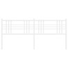 Cabeceira de cama 180 cm metal branco 4