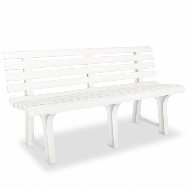 Banco de jardín 145.5 cm plástico blanco D