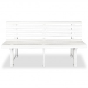 Banco de jardín 145.5 cm plástico blanco H