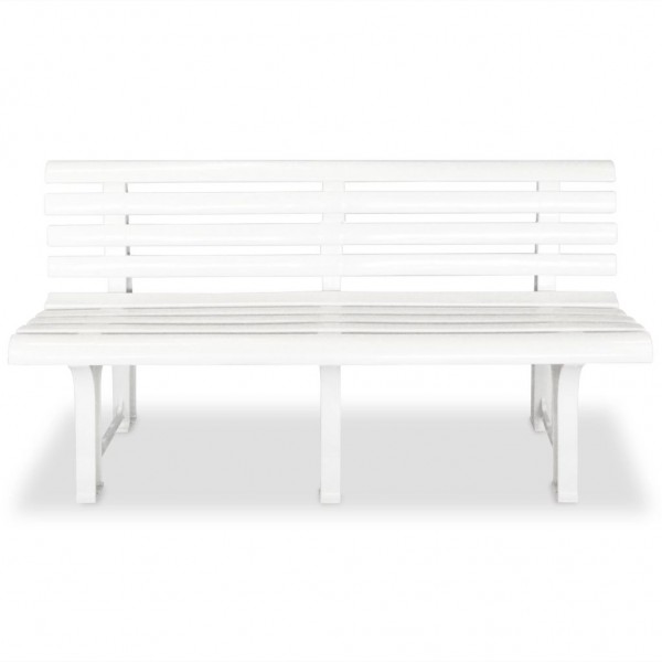 Banco de jardín 145.5 cm plástico blanco M 2