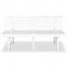 Banco de jardim 145.5 cm plástico branco 2