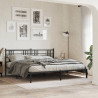 Cabeceira de cama 193 cm metal preto 3