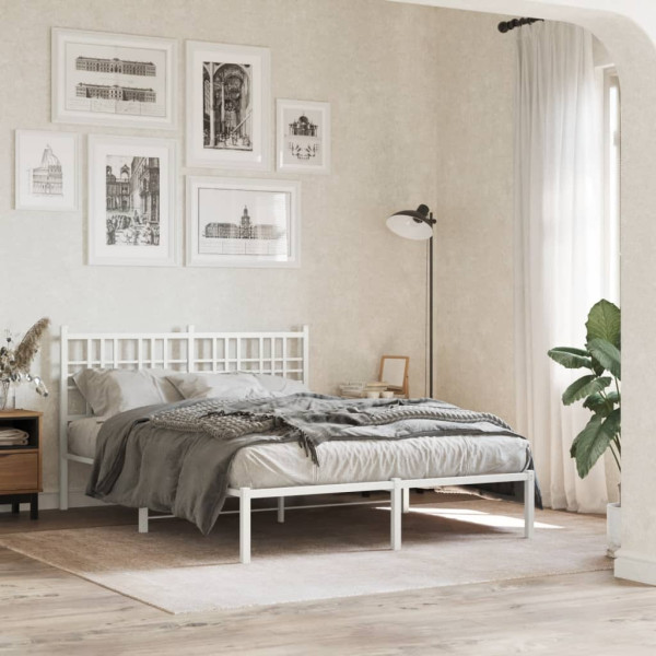 Cabeceira de cama 120 cm metal branco M 3