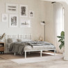 Cabeceira de cama 120 cm metal branco 3