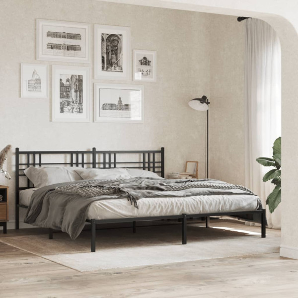 Cabeceira de cama 200 cm metal preto M 3