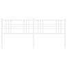 Cabeceira de cama 200 cm metal branco 4