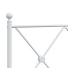 Cabeceira de cama 75 cm metal branco 5