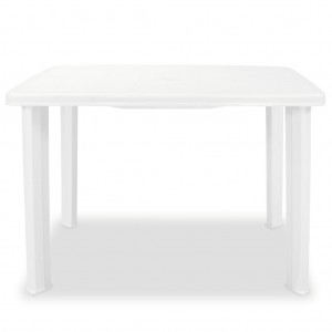 Mesa de jardim 101x68x72 cm plástico branco H