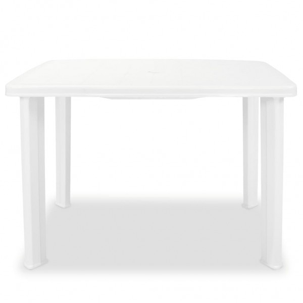 Mesa de jardín de plástico blanca 101x68x72 cm M 2