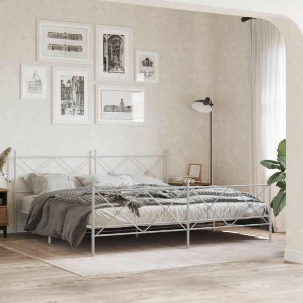 Cabeceira de cama 200 cm metal branco M 3