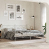Cabeceira de cama 200 cm metal branco 3