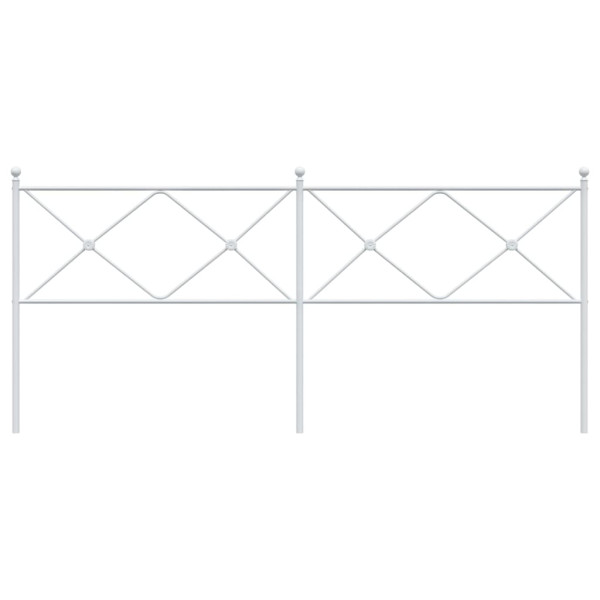 Cabecero de metal blanco 200 cm M 4