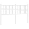 Cabeceira de cama 137 cm metal branco 2