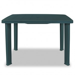 Mesa de jardim 101x68x72 cm plástico verde H