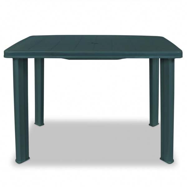 Mesa de jardín de plástico verde 101x68x72 cm M 2
